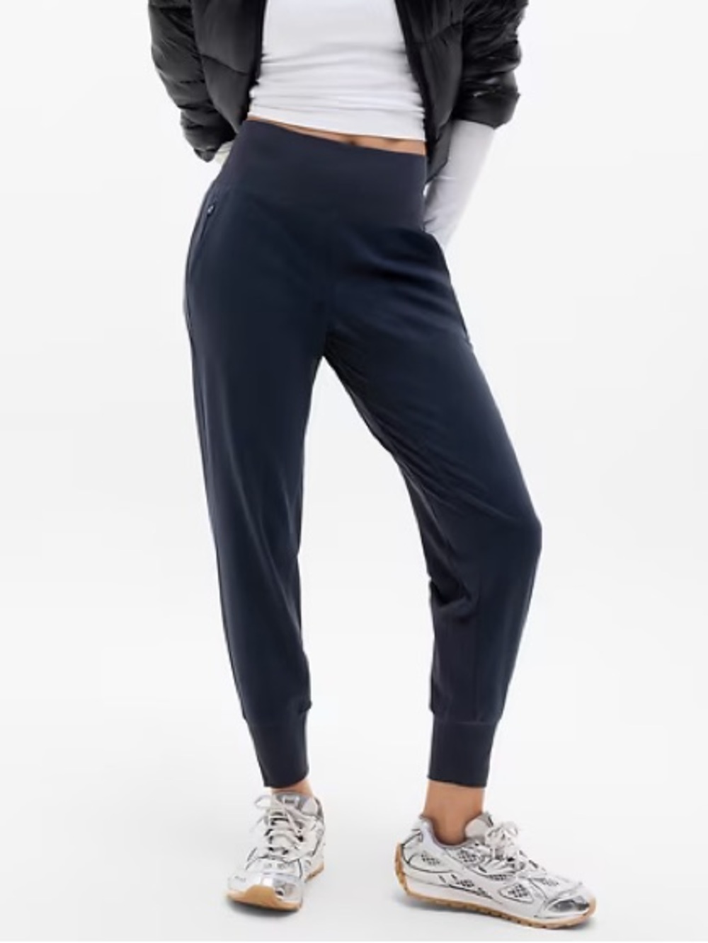 Athleta High Rise Venice Joggers in Navy